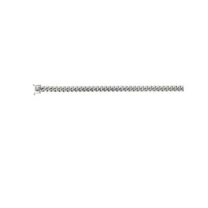 sterling silver solid Miami curb link 9.80mm mans bracelet 9" rhodium plated with claw catch
