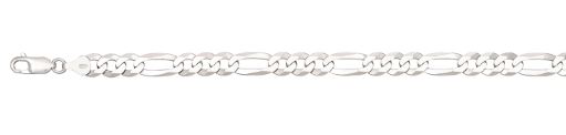 ssr .jpg Sterling Silver rhodium plated 6.3mm polished solid figaro link 20" long with claw catch closure