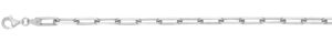 Sterling Silver rhodium plated 4.5mm paperclip chain 16" with claw catch closure