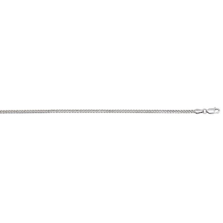 ssr .jpg Sterling Silver rhodium plated 2.6mm miami cuban link chain 10" ankle bracelet