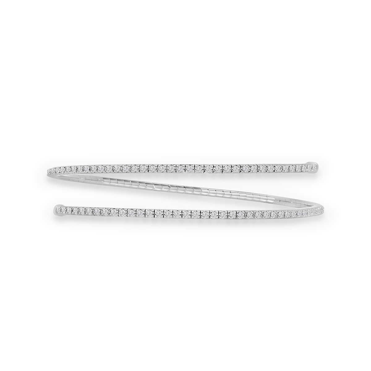 twx w ezq .jpg 14kt white gold diamond flex slinky bangle bracelet D tw 1.50cts VS2/SI1 clarity, near colorless H