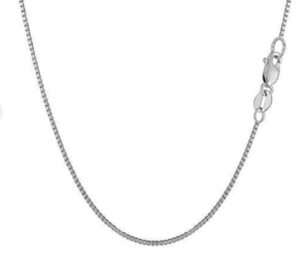 14KT W/G 24" BOX CHAIN 1.2MM W/CLAW CATCH