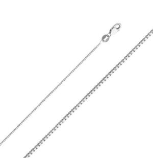 14 KT W/G .6MM 16" BOX CHAIN