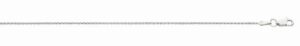 14Kt White Gold Rhodium Plated Round Wheat Chain 1.2MM With Claw Catch Closure 18"