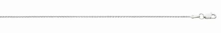 wsp .jpg 14Kt White Gold Rhodium Plated Round Wheat Chain 1.2MM With Claw Catch Closure 18"