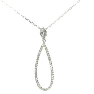 10kt white gold diamond dangle fashion pendant D tw 1/5ct SI, H