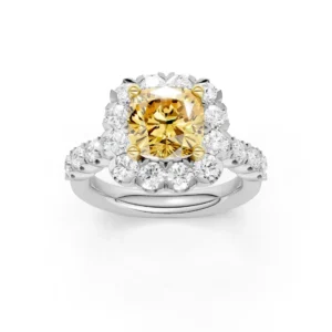 14kt White Gold Diamond Halo Ring - 2.06ct VS