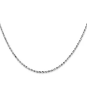 10kt White Gold Rope Chain - 1.5mm