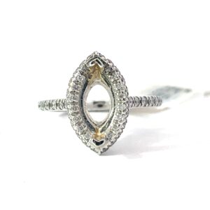 18KT W/G MICRO PAVE DIAMOND SEMI DTW .38PTS