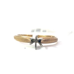 14KT TT SEMI MOUNT WITH A 6 PRONG HEAD FOR 1/4 CT