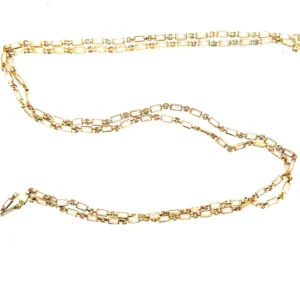 Gold-Plated Sterling Silver Diamond Necklace - 36