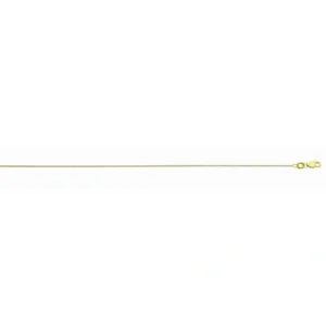 10kt Yellow Gold 18 Box Chain 0.64mm