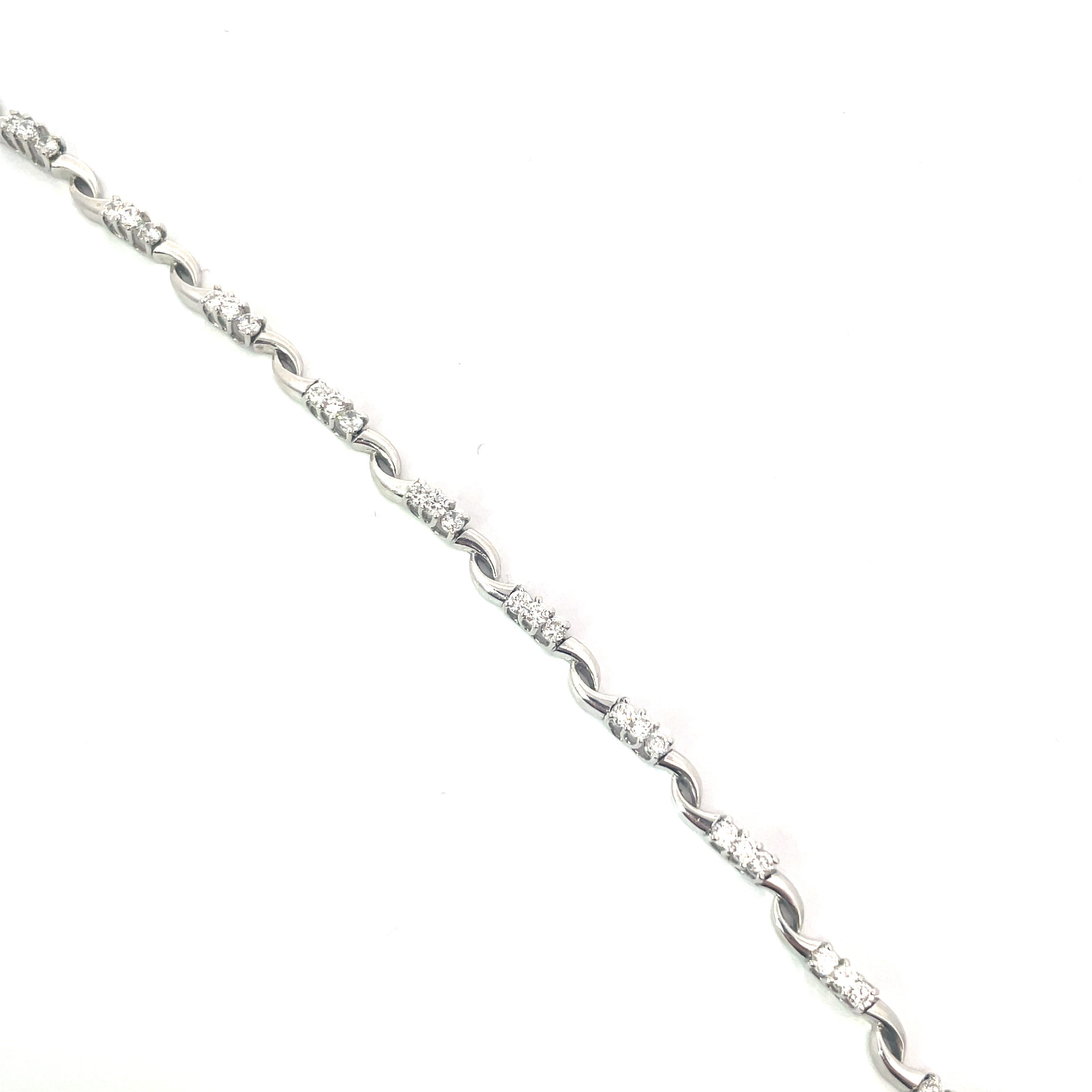 .jpg 14kt white gold CZ bracelet past present and future bracelet with hidden safety