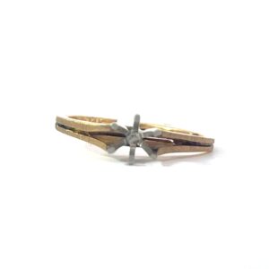 14KT TT SEMI MOUNT WITH 6 PRONG HEAD FOR A 0.35-.42 PT STONE