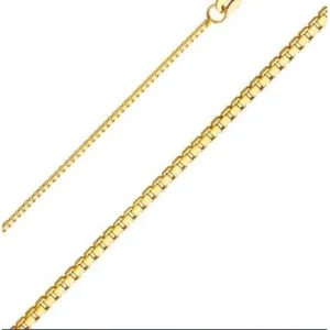 10kt Yellow Gold Box Chain - 1.25mm