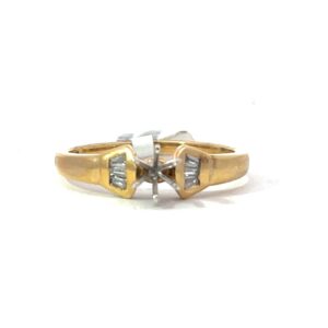 14KT Y/G DIAMOND SEMI MOUNT 0.11 PTS DIA SI1 / G/H