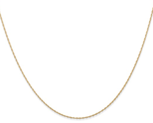 RY .png 14kt yellow gold machine made carded chain 18" with spring ring clasp