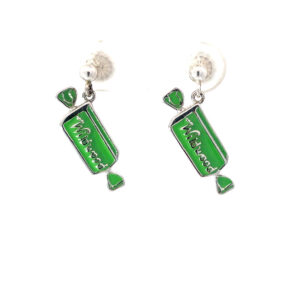 Sterling Silver Wildwood Enamel Taffy Twist dangle earrings