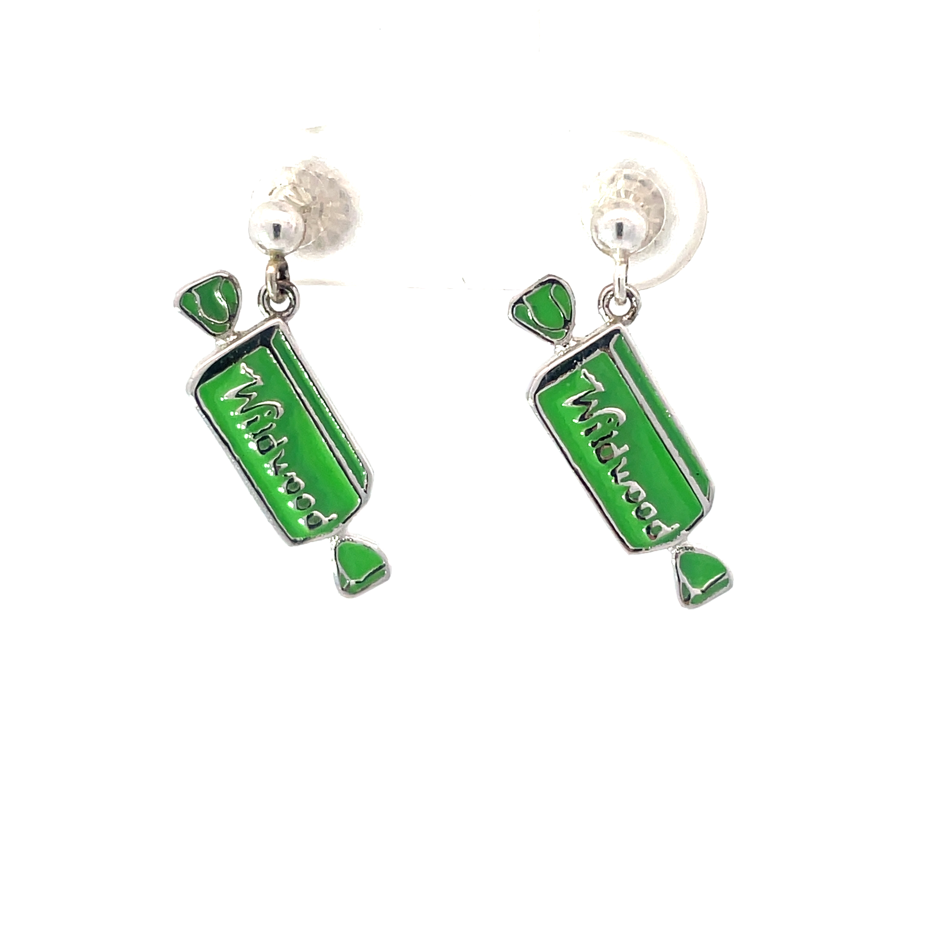 Sterling Silver Wildwood Enamel Taffy Twist dangle earrings