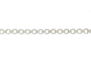 14kt yellow gold diamond circle bracelet D tw 1.44cts SI, near colorless H with hidden clasp