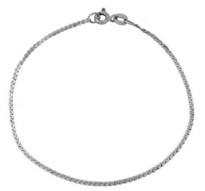 Sterling Silver 7" serpentine chain bracelet with spring ring clasp