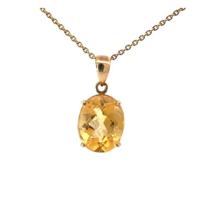 Citrine Pendant - 8mm