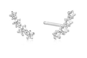 Sterling Silver cubic zirconia sparkle ear climber