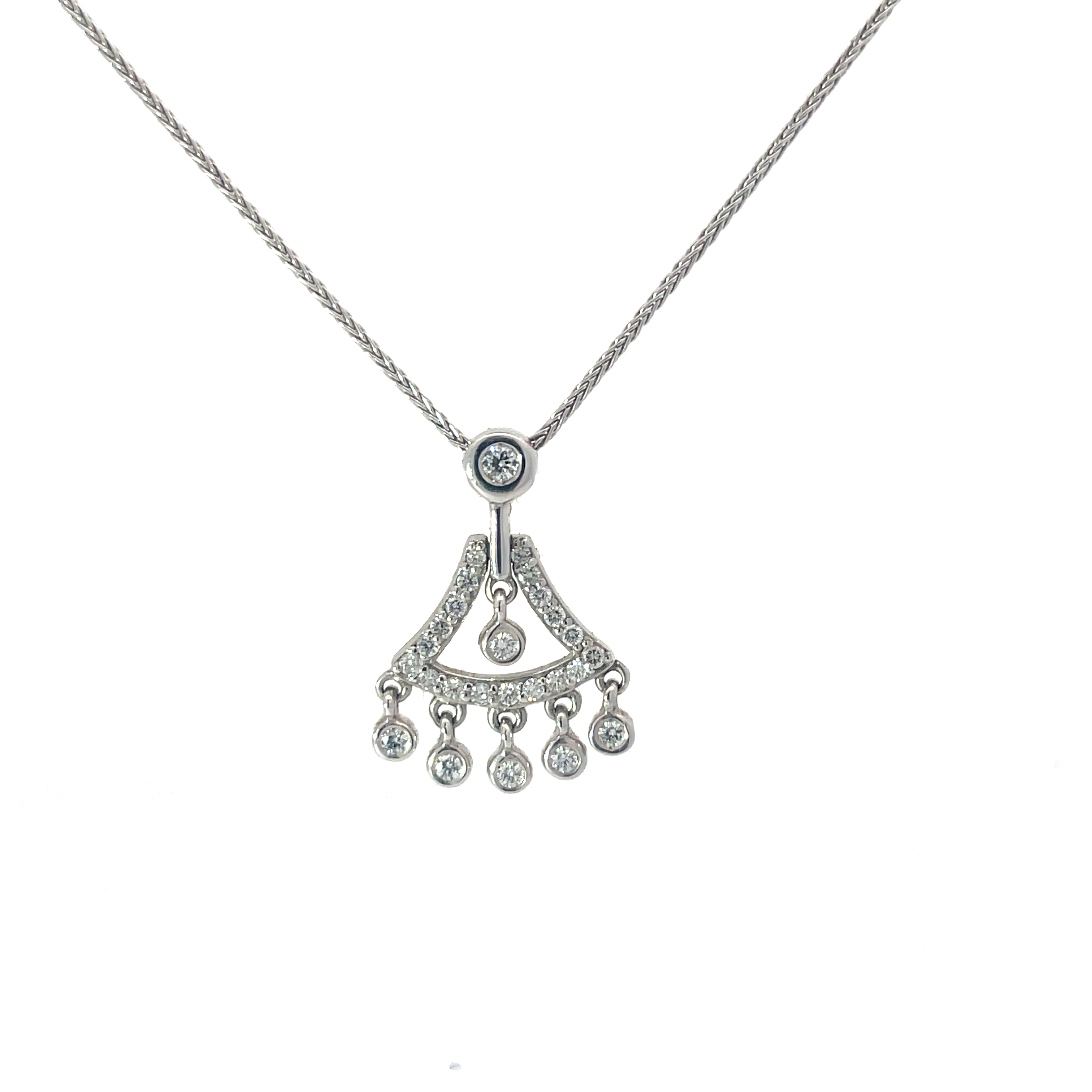 PD W .jpeg 14 kt wg pendant with 26 diamonds tw 0.41 SI3 clarity, H color