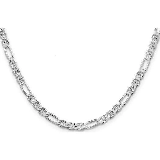 QAFR v.webp Sterling Silver 3.75mm Figaro Chain - 20