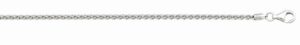 Sterling Silver rhodium plated 3.7mm diamond cut round wheat chain 22"