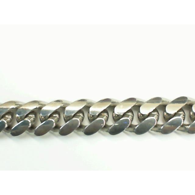 SSR .jpg sterling silver solid Miami curb link 9.80mm mans bracelet 9" rhodium plated with claw catch