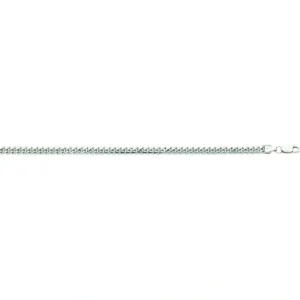 Sterling Silver Franco Chain 24" 1.5mm Rhodium Plated
