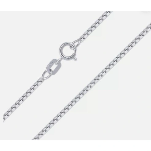 WG SPRING RING v.webp 10K White Gold Cable Chain 16" 1.1mm