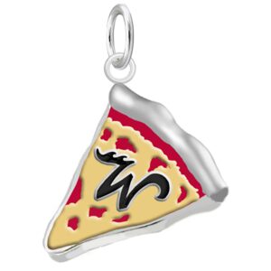 Sterling Silver Wildwood enamel Pizza Charm