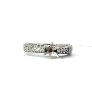 18KT W/G DIAMOND SEMI MOUNT 36 ROUND BRILLIANT DIAMONDS TW 0.50 PTS