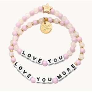 Little Words stretch bracelet Mommy and Me "Love you" & "Love you more"