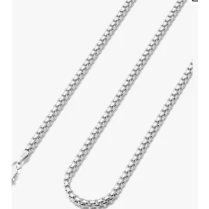 Rhodium-Plated Sterling Silver Box Chain - 22" 2.1mm