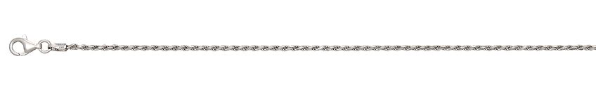 ssr .jpg sterling silver diamond cut solid 1.4mm rope chain rhodium finished 20" claw catch
