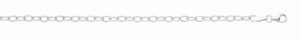 Sterling Silver rhodium plated 3.7mm diamond cut fancy oval rolo chain 22"