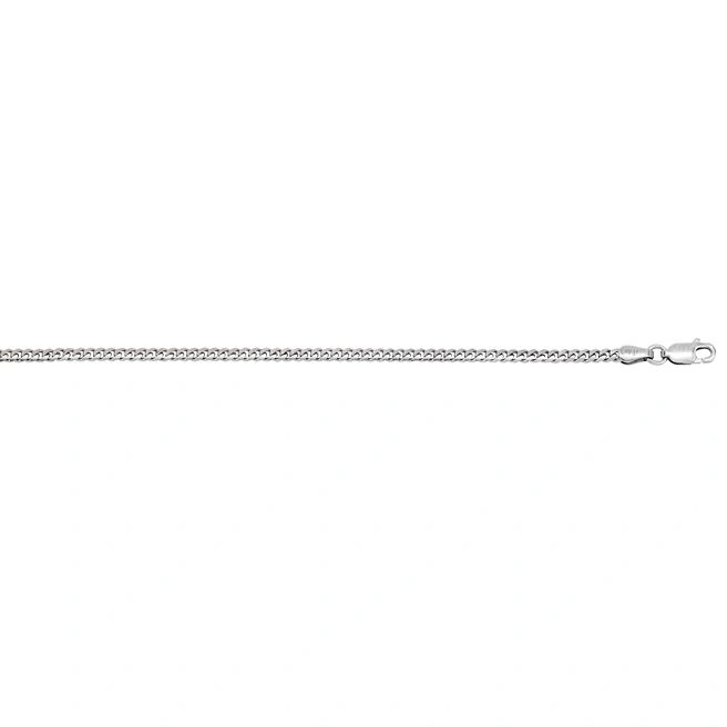 ssr v.webp Rhodium-Plated Sterling Silver Miami Cuban Chain - 20" 2.6mm