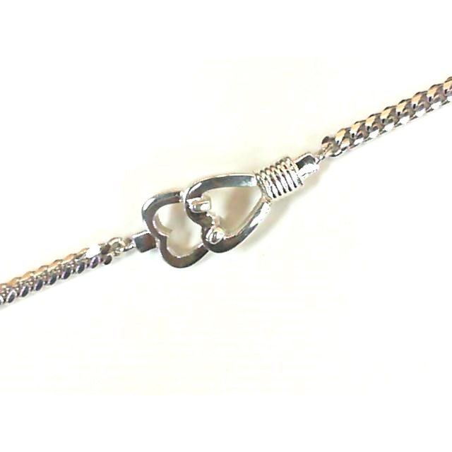 wwslink r .jpg sterling silver shiny wildwood destination anklet with silver wraps 10.25