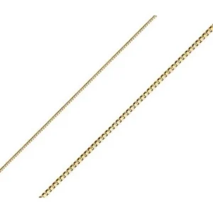 10K Yellow Gold Box Chain Necklace - 20 Inch